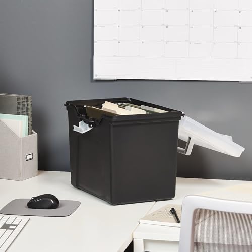 STAPLES File Box Portable Tote, Letter Size, Black, 2-Pack, Handle - Image 6
