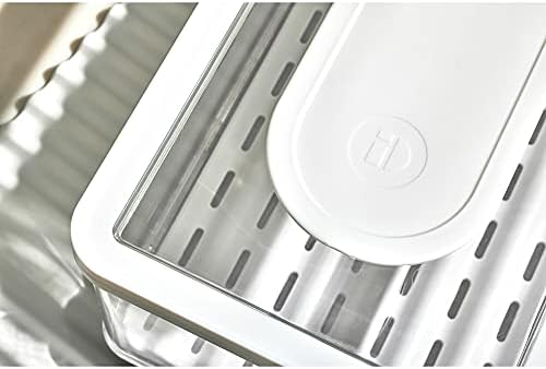 iDesign Large Fridge Produce Bin, Clear/White - Image 6