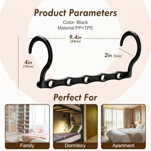 HOUSE DAY Closet Organizers and Storage 8 Pack - Black, Saving Closet Space - Image 6