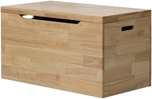eHemco Solid Hardwood Storage Trunk, Natural, 35.5x18.63x19.5 - Image 7