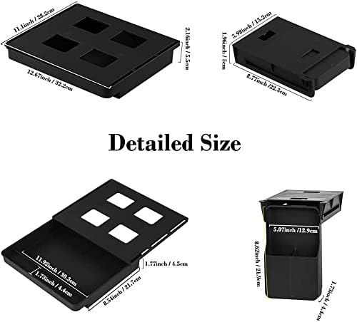 Under Desk Drawer Storage Organizer - 2 Pack (Large and Small) Black - (Please Note - Drawer Size/No Lip Under Desktop) - 2 Installation Methods (Screw or Adhesive) - Image 6