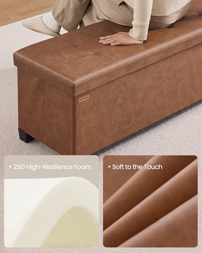 SONGMICS Storage Ottoman Bench with Legs, Flipping Lid, 43.3 Inches - Image 7