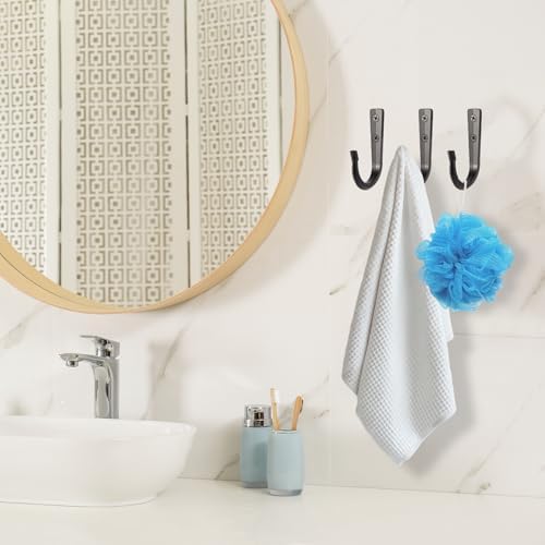 4Pcs Wall Hooks for Hanging Coat/Towel - 50LB Screw in Metal Hanger Wall Mount, for Outdoor, Closet, Door, Bathrooms, for Backpack, Robe - Image 6