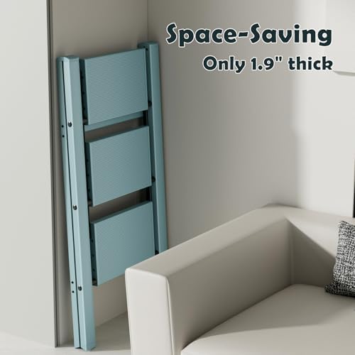 Taranta 3 Step Stool Foldable,Aluminum Step Ladder-Serene Blue - Image 7