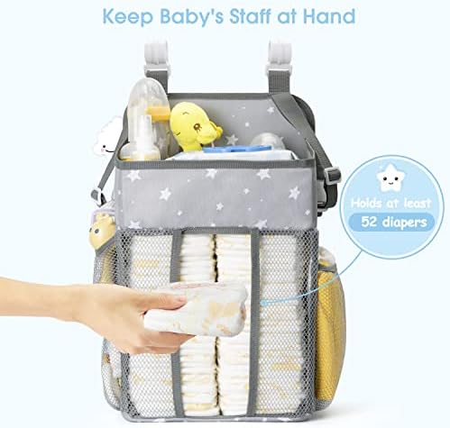Maliton Changing Table Diaper Organizer Hold 50+ Diapers, (Star Pattern) - Image 7