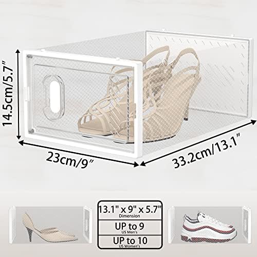 SIMPDIY Clear Shoe Storage Boxes, Stackable Shoe Organizer for Closet - Image 6