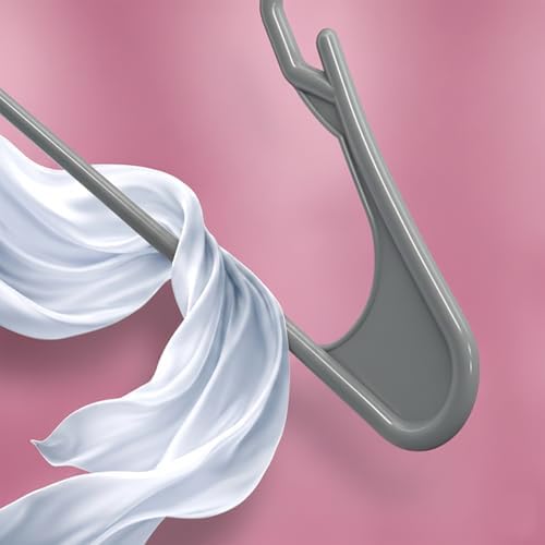 Utopia Home Plastic Hangers 20 Pack – Space Saving Clothes Hanger Grey - Image 6