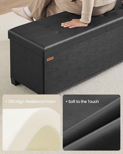 SONGMICS Storage Ottoman Bench with Legs, Flipping Lid, 43.3 Inches - Image 7