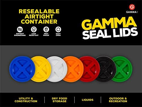 Gamma2 Gamma Seal Lid for Utility Buckets - Fits 3.5, 5, 6 & 7 gallon buckets, Orange, Made in USA (Pack of 12) - Image 6