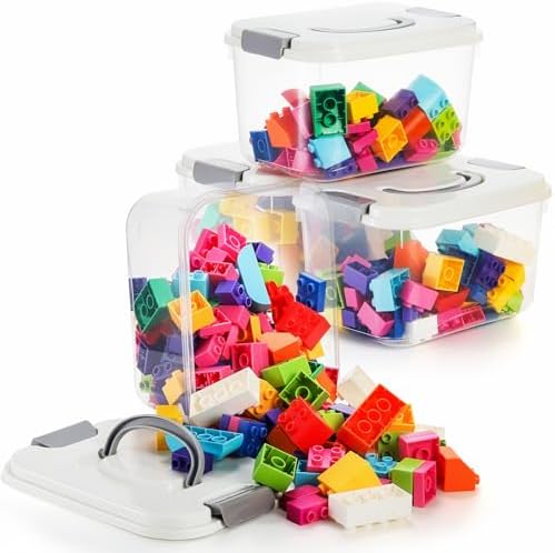 Elsjoy 8 Pack 5.5 Quart Plastic Storage Bins with Lid and Handle, Clear Latch Storage Box Stackable Organizing Bins, Lidded Storage Container for Home, Office - Image 7