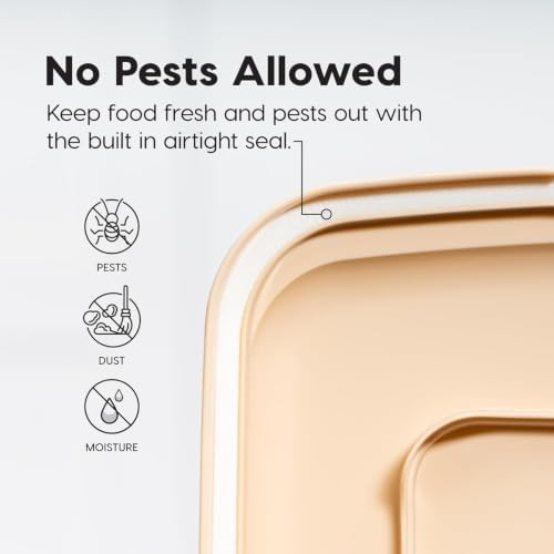 IRIS USA Dog Food Storage Container, Up to 22 lbs, Almond, Made in USA - Image 6