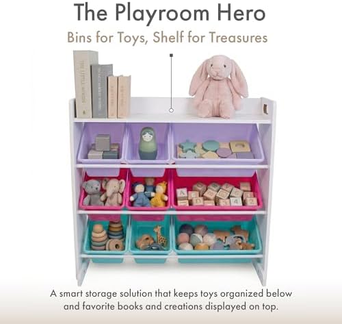 Humble Crew Kids Toy Organizer with Display Shelf, 9 Bins, 3 Tier Storage - Image 6