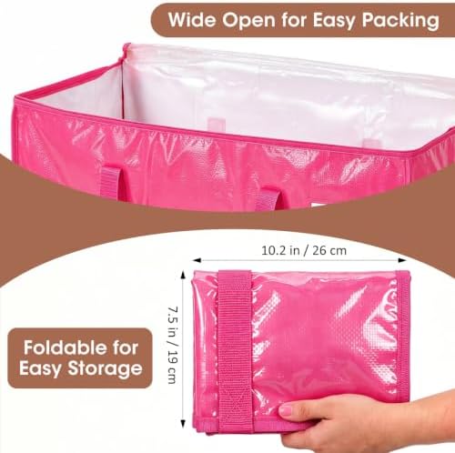 6Pcs Heavy Duty Extra Large Moving Bags Storage Totes Fold - Image 7