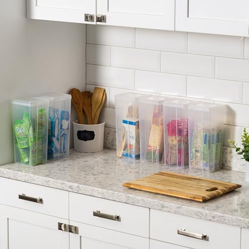 IRIS USA Flip Top Storage Containers |Made in USA| Large (6-Pack) - Clear - Image 6