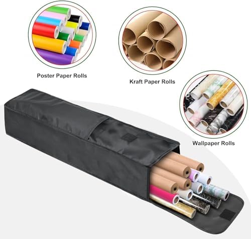 Christmas Wrapping Paper Storage Containers,30 Inch Gift Wrapping Organizer Storage,Fits 9 Standard Rolls of Wrapping Paper,600D Breathable Fabric, Square - Image 6