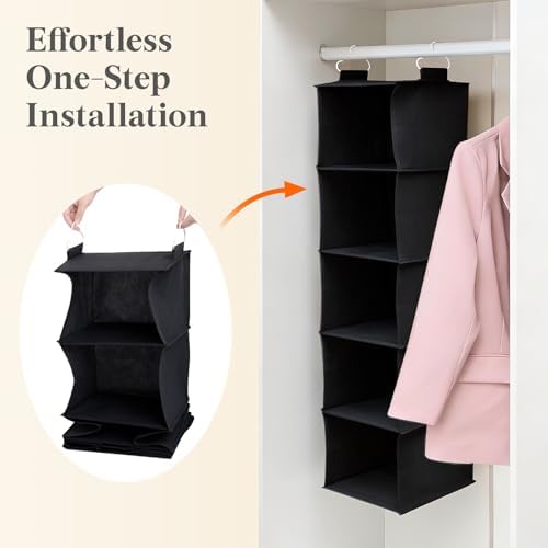 Lifewit Hanging Closet Organizer and Storage for Clothes 5 Tier - Image 6