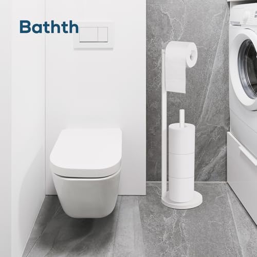 Toilet Paper Holder Stand, White Toilet Paper Holder Free Standing - Image 6