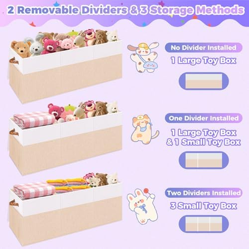 Extra Large Toy Storage Box with Lid, Collapsible Toy Chest, 40"x14"x16" - Image 7