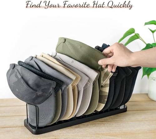 Mkono Hat Organizer for Baseball Caps, Hat Holder Storage for Closet, Black - Image 7