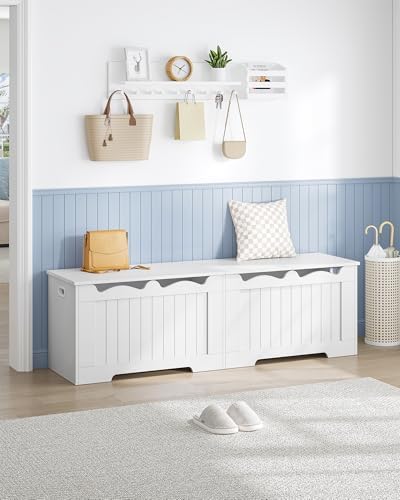 Hzuaneri 59 inches Farmhouse Storage Chest | 70 Gal | Pure White - Image 6