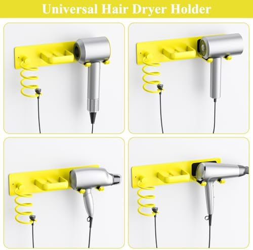 Tindbea Hair Dryer Holder Wall Mount Aluminum Alloy Hot Tools Organizer - Image 6