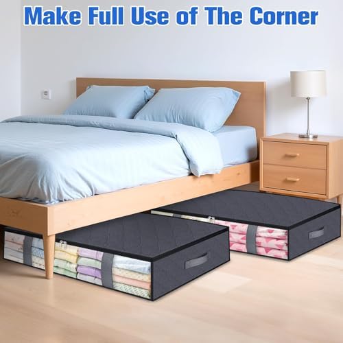 TasticTotes 4 Pack Under Bed Storage Containers, 90L Blanket Storage Bags - Image 7