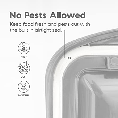 IRIS USA Dog Food Storage Container, Up to 25 lbs, Clear/Gray, Made in USA - Image 6
