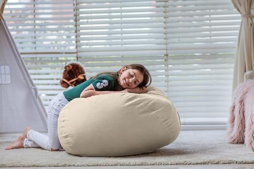 WEKAPO Stuffed Animal Storage Bean Bag Chair Cover for Kids - Image 7