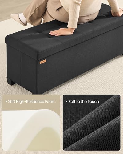 SONGMICS Storage Ottoman Bench with Legs, Flipping Lid, 43.3 Inches - Image 7