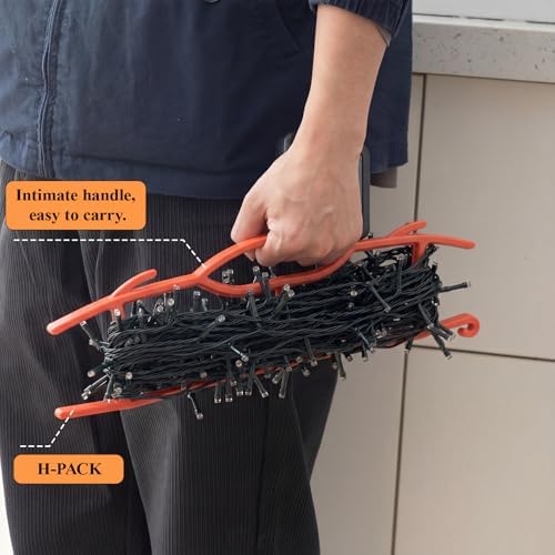 Ripeng 6 Pcs 15.7"extension Cord Storage, Xmas Light Organizer, Orange - Image 6