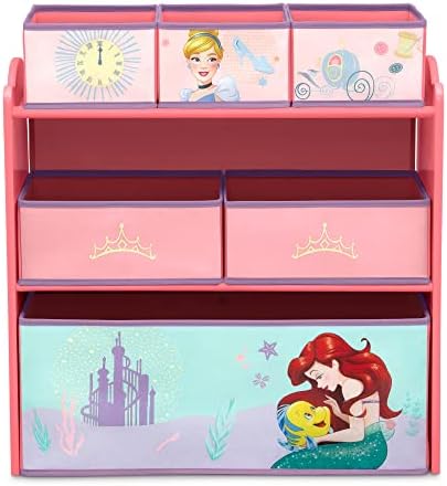 Delta Children Design & Store 6 Bin Toy Storage Organizer, Disney Princess - Image 6
