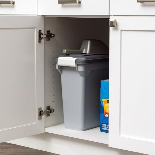 IRIS USA Dog Food Storage Container, Up to 13 lbs, Gray/Dark Gray - Image 6