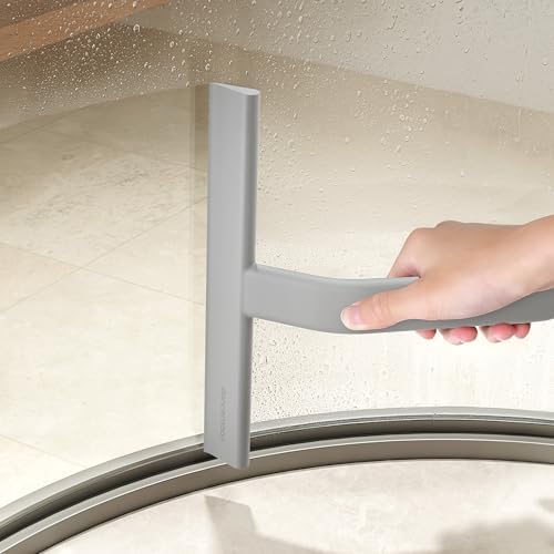 dancemoon JustHang Shower Squeegee with Built-in Hook, 10-Inch Gray - Image 6