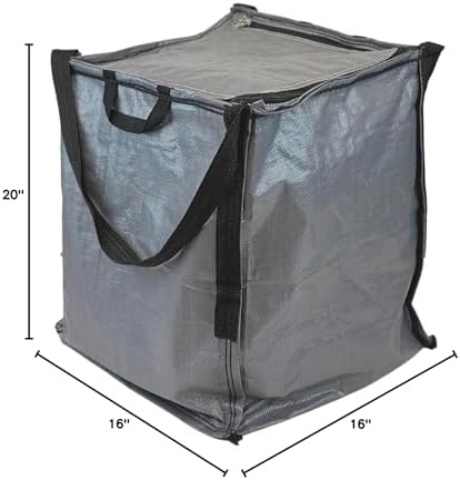DURASACK 22-Gallon Zipper Top Heavy Duty Storage Tote Bags, Gray, Medium (Pack of 10) - Image 5