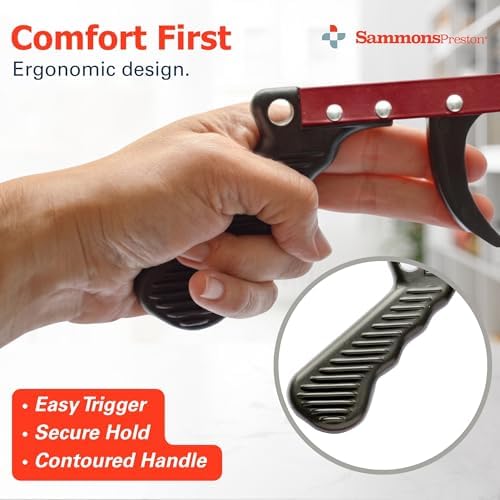 Sammons Preston Reacher, 26" Lightweight Grabber Reacher Tool with Magnetic Tip, Ergonomic Grip & Claw Jaw, Portable Reaching Aid for Seniors, Daily Living & Home Use, Standard Red,3 pack - Image 7