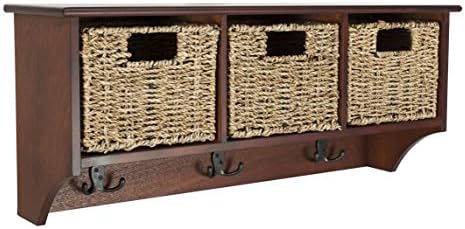 SAFAVIEH Finley Hanging 3-Basket Wood Storage Cabinet, 11.75" HAC5700B - Image 6