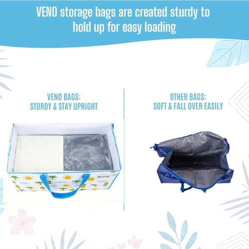 VENO Moving Bags, Wide Open Top, Clear Window, Tropical Island, 4 Pack - Image 6