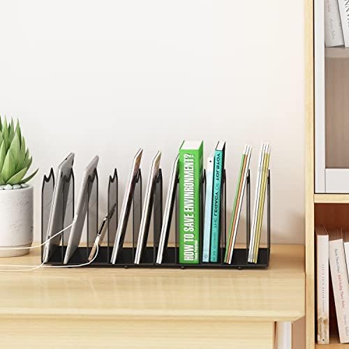 Simple Trending 5-Section Vertical File Organizer, Black - Image 6