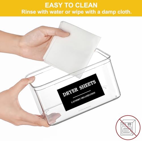 3 Pack Laundry Pods Container & Dryer Sheet Holder with Removable Labels, Laundry Room Organization and Storage - Image 6