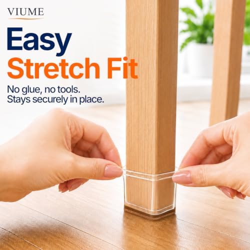 24 Pcs Chair Leg Floor Protectors for Hardwood Floors Rectangle - Image 7
