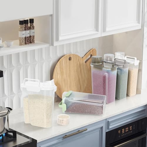 LEAWALK Cat Dog Pet Food Storage Container 5-7Lbs BPA-free (White 2Pack) - Image 6