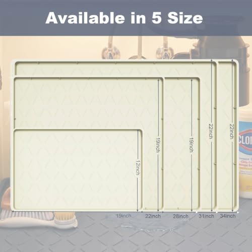 Extra Thick Under Sink Mat Waterproof with Raised Edge 31" x 22" - Image 6