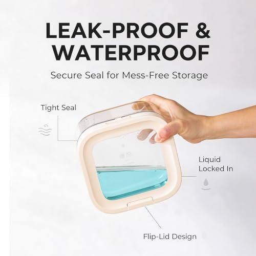 LivLab Mker 20lbs Pet Food Containers,One-Handed Opening, Clear, Stackable - Image 6