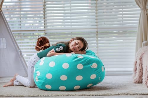WEKAPO Stuffed Animal Storage Bean Bag Chair Cover for Kids - Image 7