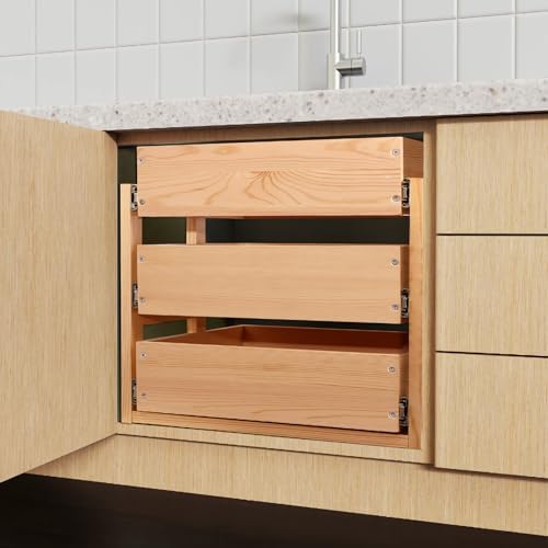Mulush Pull Out Cabinet Organizer 14''W×21''D×19''H Slide Out Drawer - Image 6