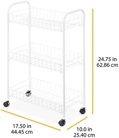 Whitmor Small Household Cart, White - Image 4