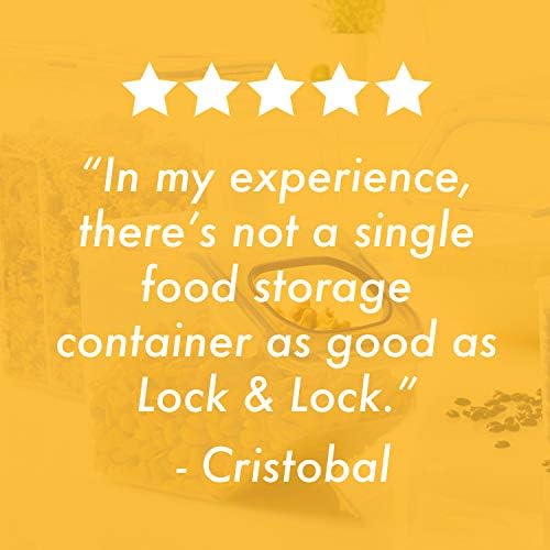 LOCK & LOCK Easy Essentials Food Storage with Flip Lid/Airtight container, BPA Free, 14.3-Cup, Clear - Image 6