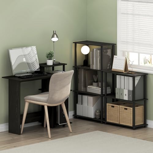 Furinno Turn-N-Tube Toolless 4-Tier Storage Shelves, Espresso - Image 6