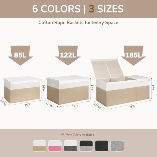 INDRESSME 122L Large Toy Storage Box with Lid Divider Kids Organizer Bin - Image 7