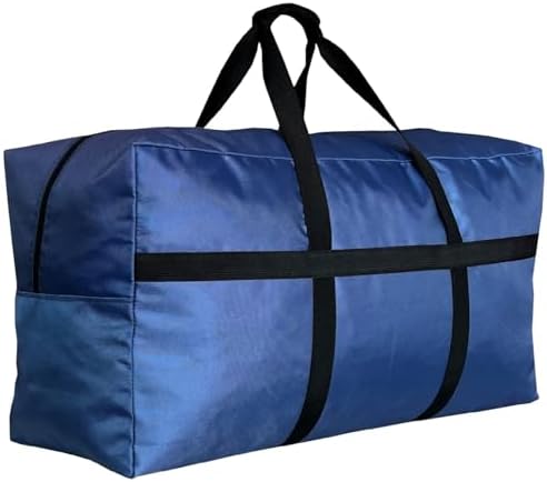 Extra Large Duffle Bag for Travel, Big XL Oversized Foldable Storage Bags with Reinforced Handles & Lockable Zipper - Blue, 540L by HaoHakka